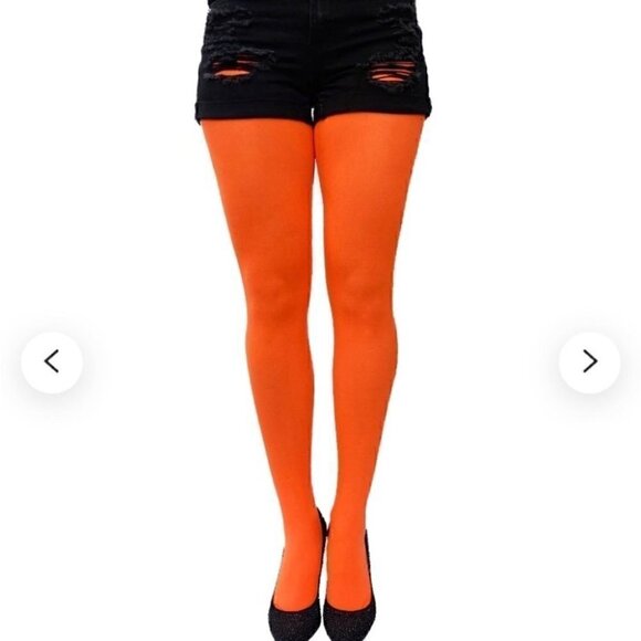 Bright Orange Tights Size S/M New - Picture 5 of 5